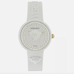 Rare! Versace Women's White Medusa Queen 39mm Watch